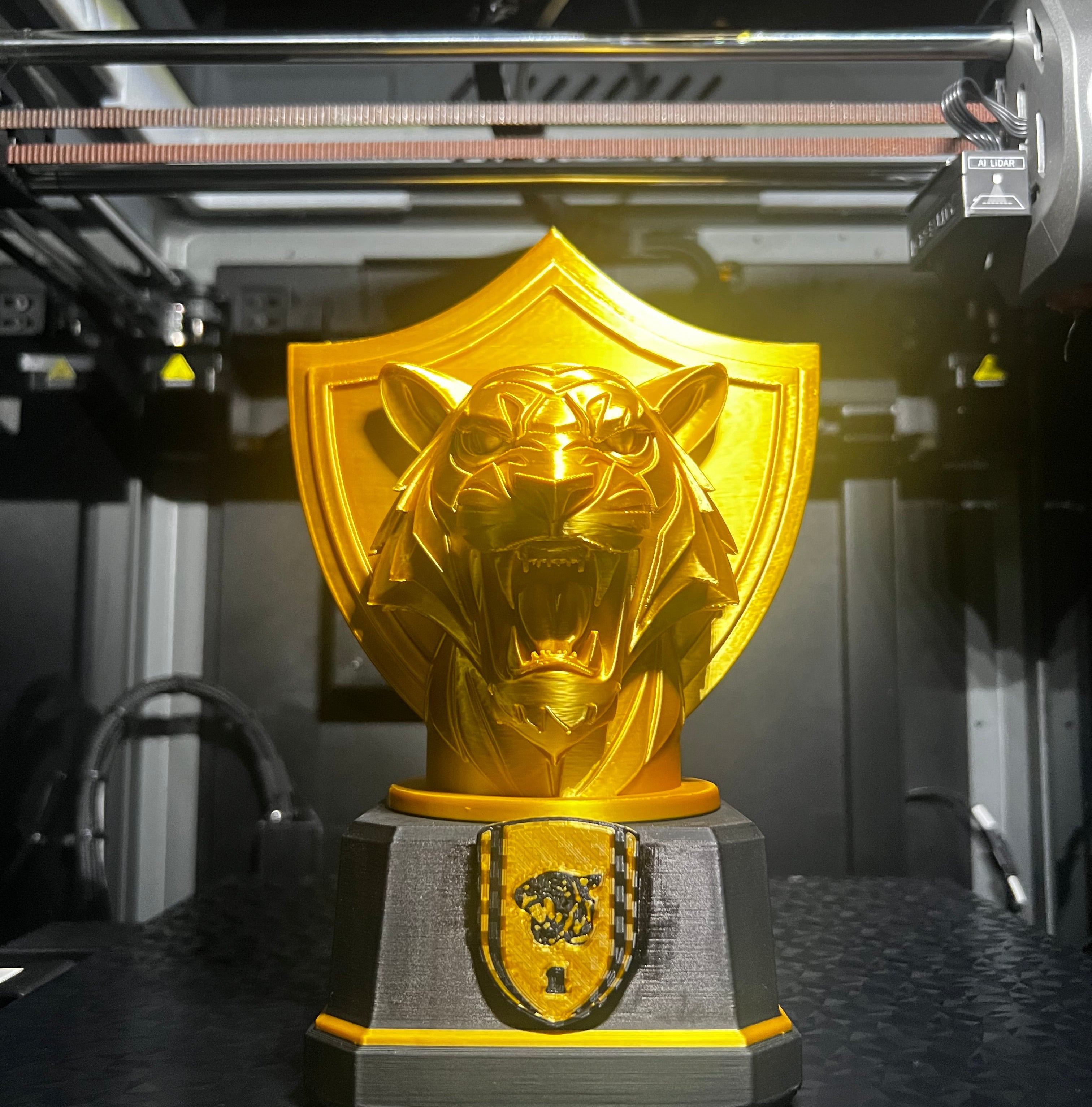 Golden Al-Ittihad Trophy Sculpture – Premium 3D Art