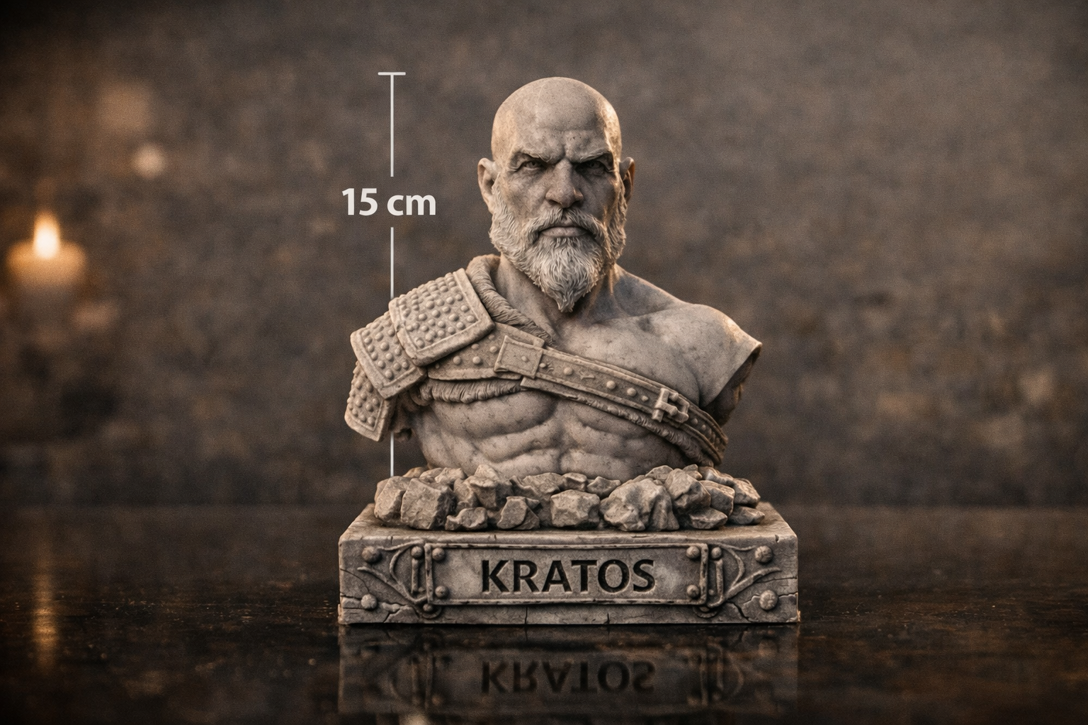 KRATOS Marble Bust Sculpture – Wish & Gain Exclusive