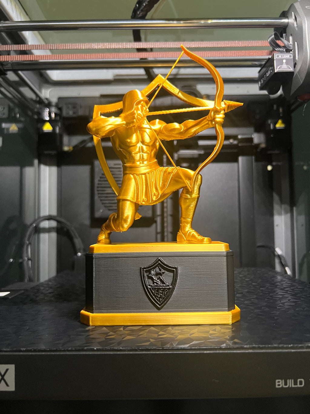 Golden Zamalek Knight Sculpture – Premium 3D Art