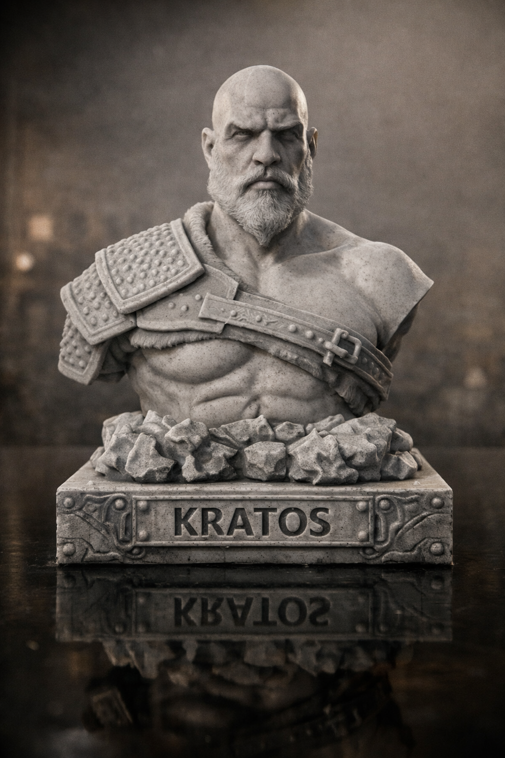KRATOS Marble Bust Sculpture – Wish & Gain Exclusive