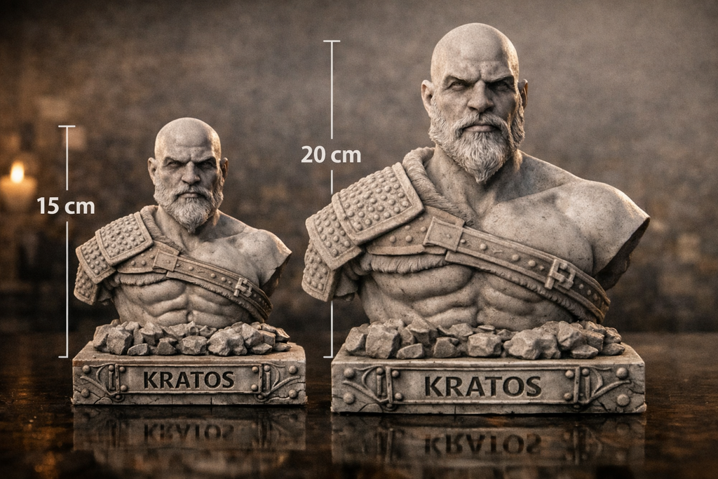 KRATOS Marble Bust Sculpture – Wish & Gain Exclusive