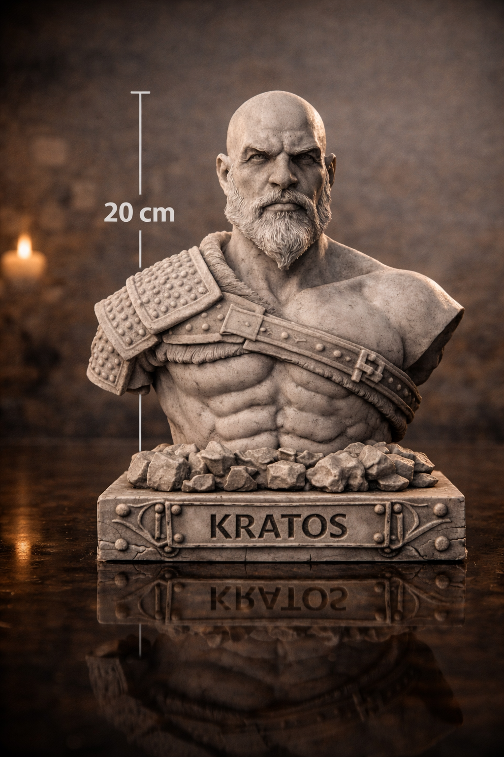 KRATOS Marble Bust Sculpture – Wish & Gain Exclusive