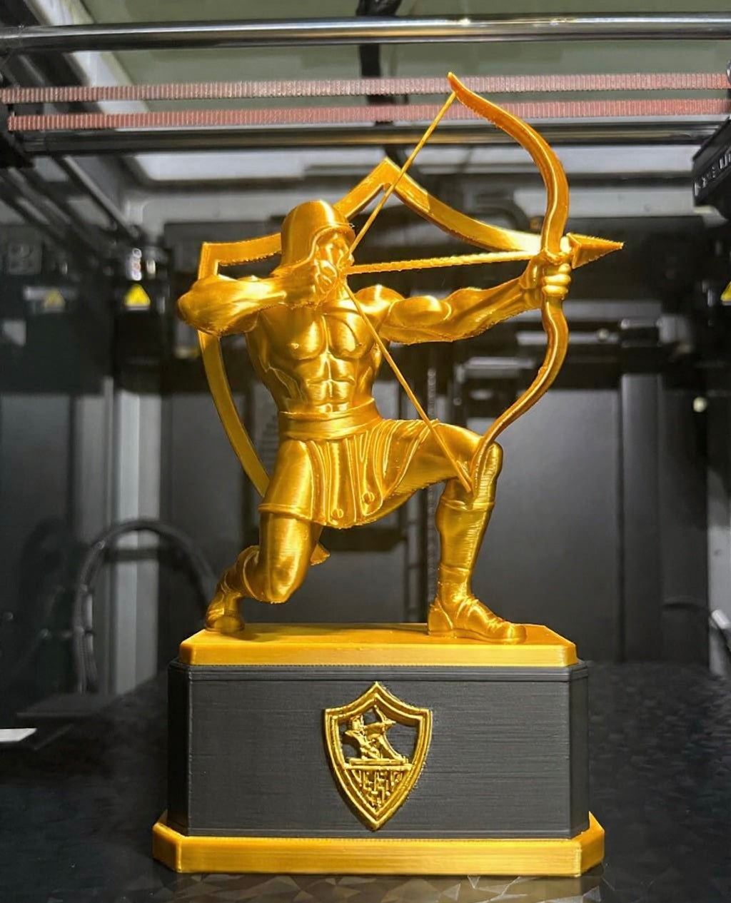Golden Zamalek Knight Sculpture – Premium 3D Art