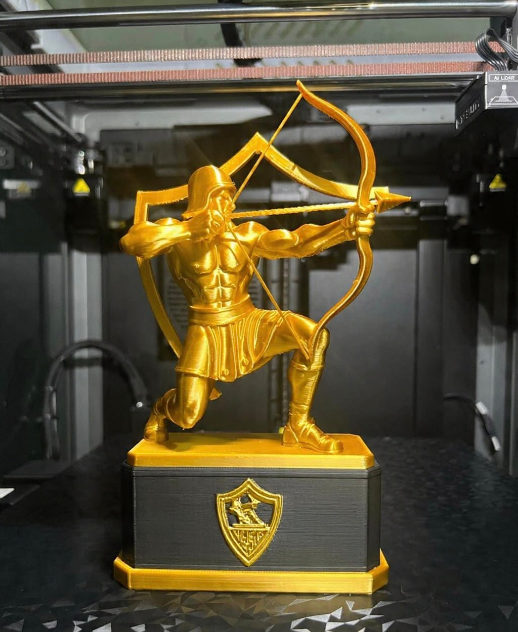 Golden Zamalek Knight Sculpture – Premium 3D Art