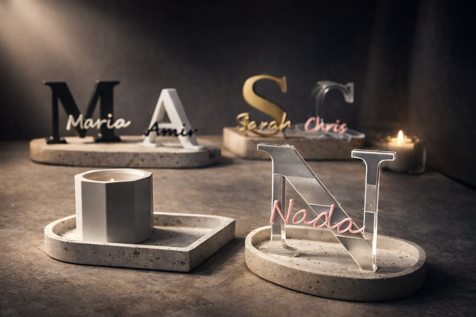 Custom Initial Name Stand