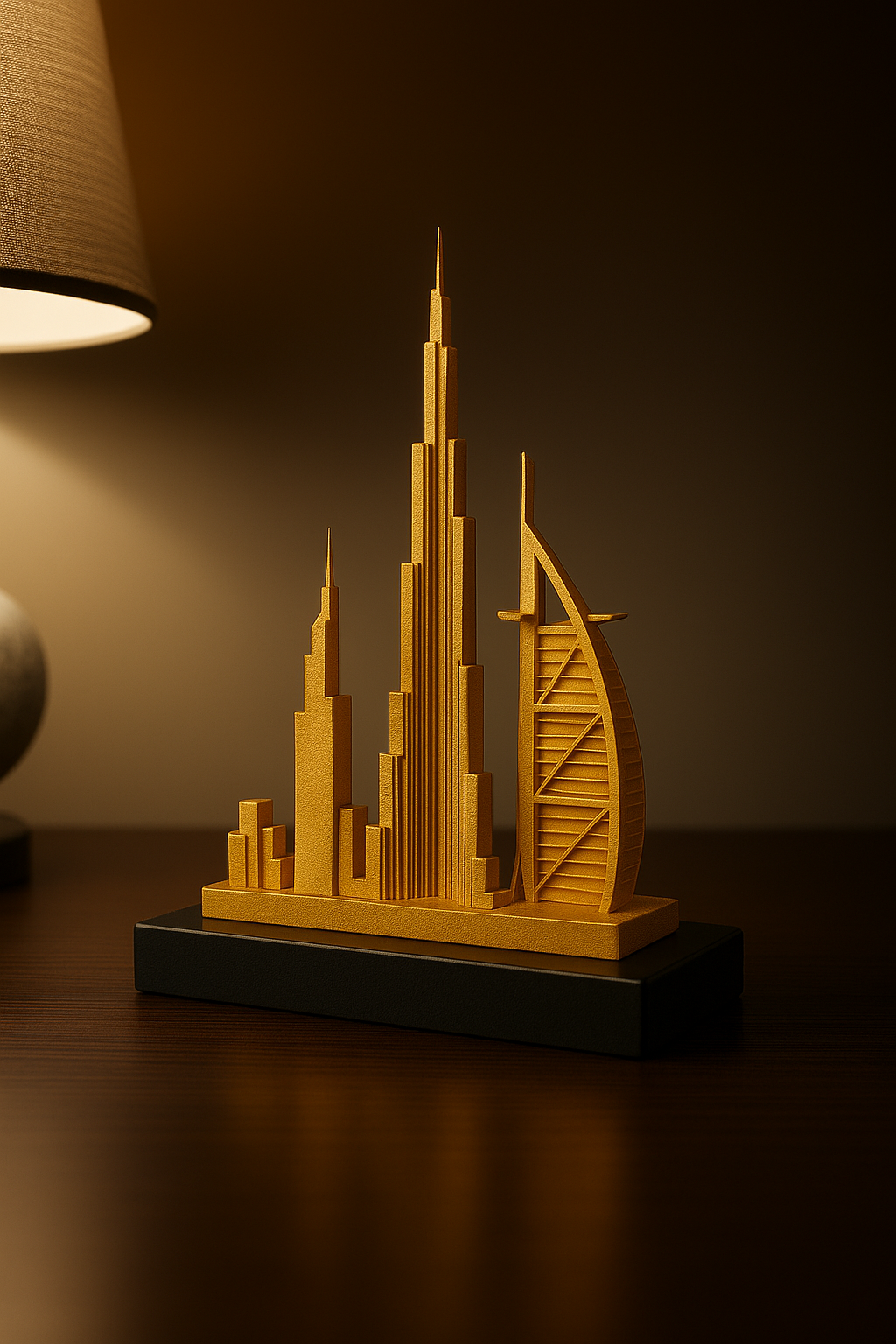 Dubai Skyline Golden Sculpture – Signature Edition