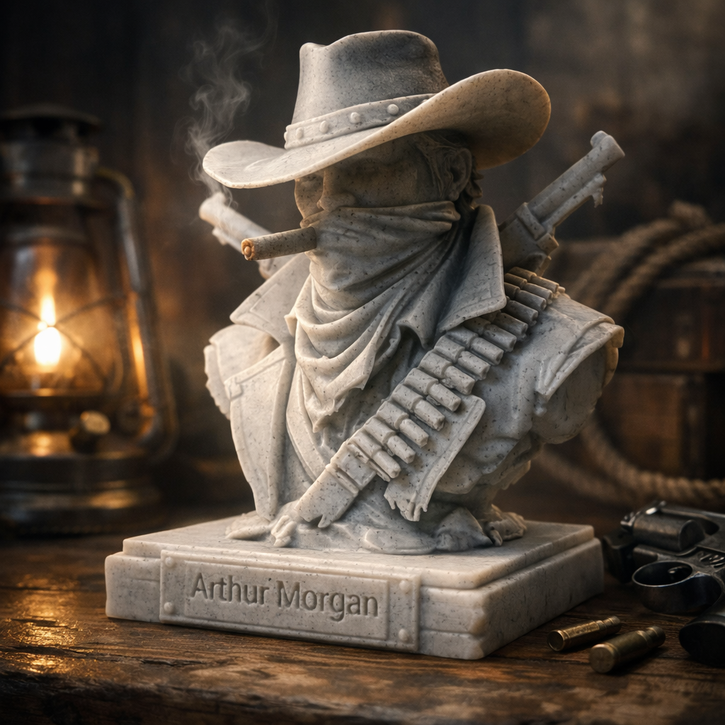 Arthur Morgan Bust – Cinematic Western RDR2 Sculpture