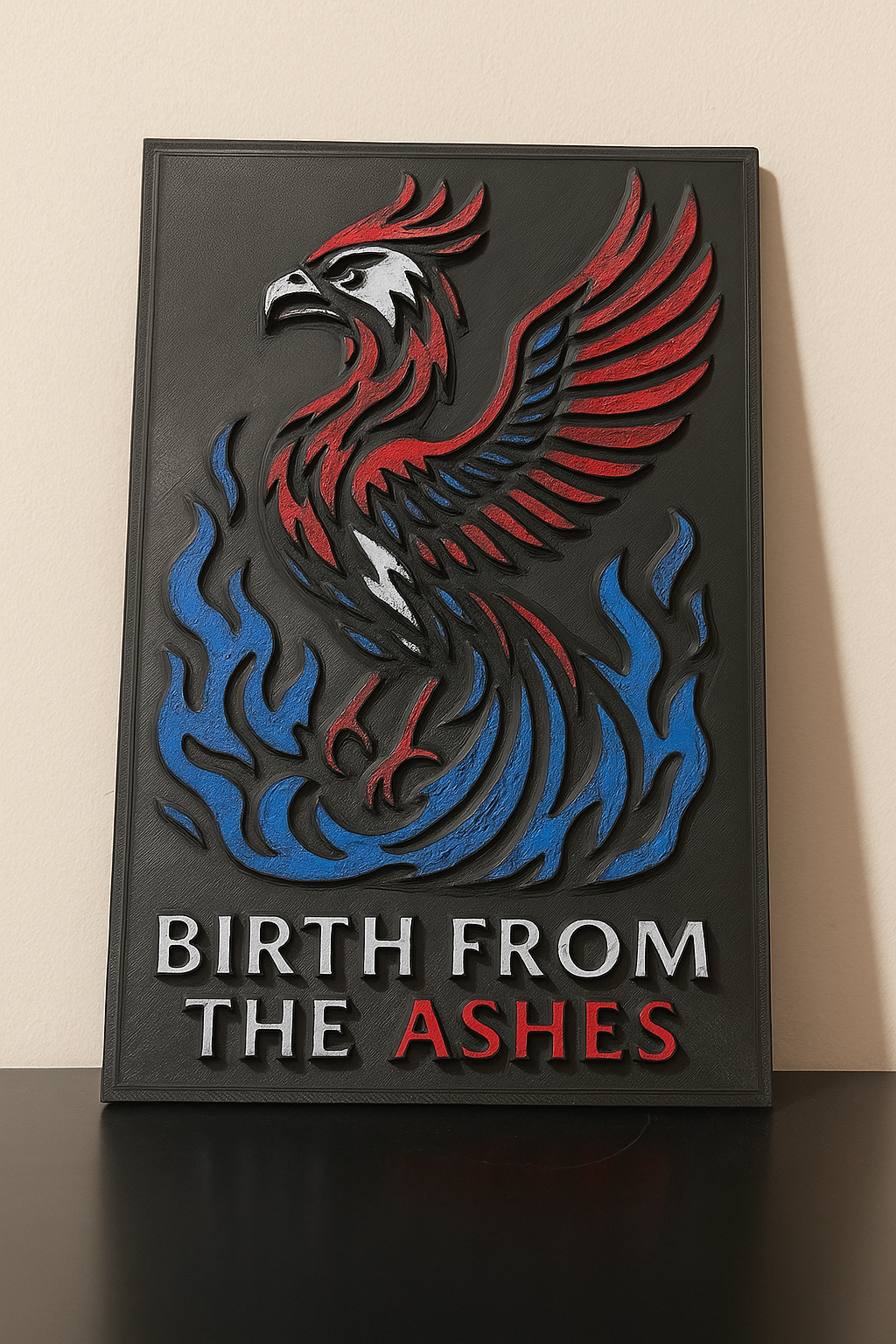 Birth From The Ashes – 3D Printed Phoenix Wall Art